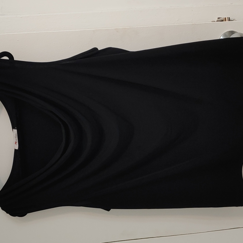 Calvin Klein Cowl Neck Shell Tank Black